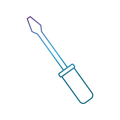 screwdriver tool icon over white background vector illustration