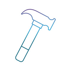 hammer tool icon over white background vector illustration