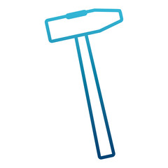 Mallet construction tool icon vector illustration graphic design
