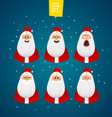 Santa Claus characters emotions set for your design