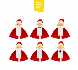 Santa Claus characters emotions set for your design