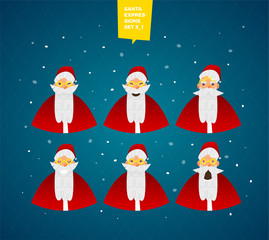 Santa Claus characters emotions set for your design