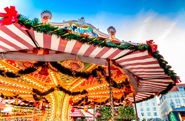 Dresden, Germany -  Striezelmarkt on Christmas