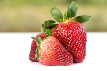 Closeup shot of fresh strawberries