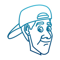Man with hat icon vector illustration graphic design