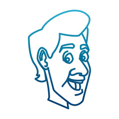 Adult man face cartoon icon vector illustration graphic design
