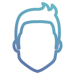 young man head avatar character