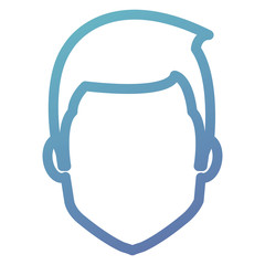 young man head avatar character