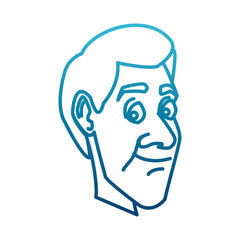 Adult man face cartoon icon vector illustration graphic design