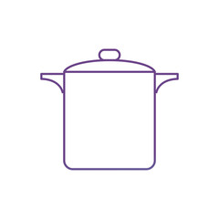 cooking pot icon over white background vector illustration