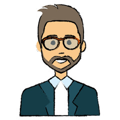 elegant businessman avatar character