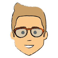 young man head avatar character