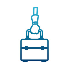 Construction toolbox isolated icon vector illustration graphic design