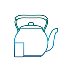 Obraz premium tea pot icon over white background vector illustration