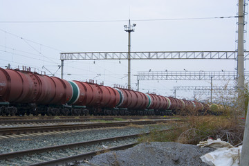 unloading of rubble from railway cars