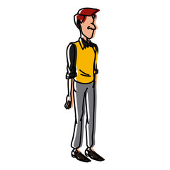 Adult man cartoon icon vector illustration graphic design