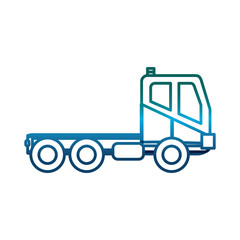 flat bed truck icon over white background vector illustration