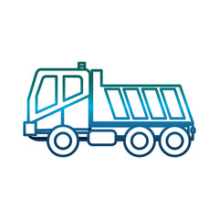garbage truck icon over white background vector illustration