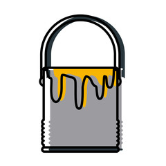 Paint bucket isolated icon vector illustration graphic design