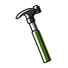 Hammer construction tool icon vector illustration graphic design