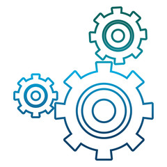 gear wheels icon over white background vector illustration