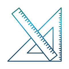 ruler and squad icon over white background vector illustration