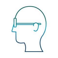 avatar man icon over white background vector illustration