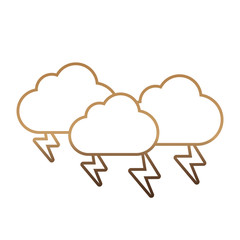 clouds and thunders icon over white background vector illustration