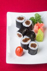 japanese cuisine. sushi on the background