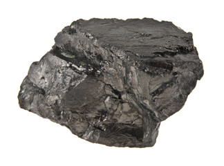 Obraz premium coal isolated on white background closeup