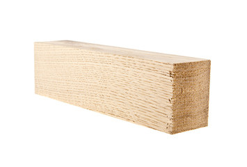 wooden bar isolated on white background close-up