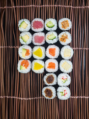 japanese cuisine. sushi on the background
