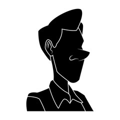 Adult man cartoon icon vector illustration graphic design