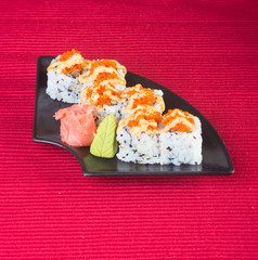 japanese cuisine. sushi on the background