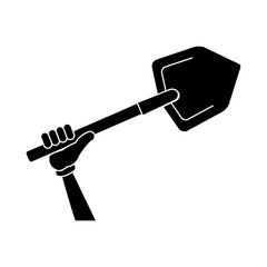 Shovel construction tool icon vector illustration graphic design