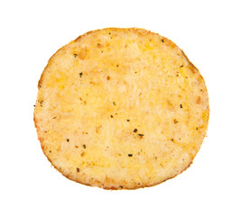 chips isolated on a white background closeup