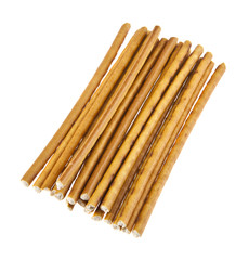 bread sticks isolated on white background close-up