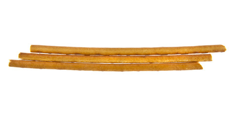 bread sticks isolated on white background close-up