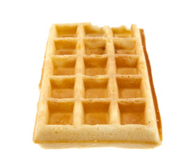 waffles isolated on white background closeup