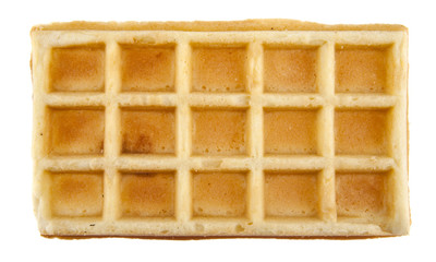 waffles isolated on white background closeup