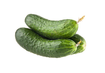 cucumbers isolated on white background closeup