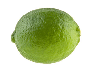 lime isolated on white background closeup