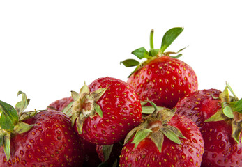 strawberry isolated on white background closeup