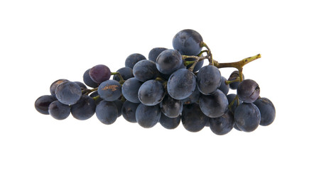 bunch of grapes isolated on white background closeup