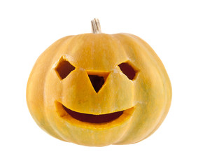 pumpkin isolated on white background closeup