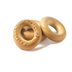 three sweet golden baked donuts