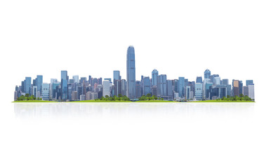 Architectural buildings Isolated on white background