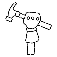 Mallet construction tool icon vector illustration graphic design