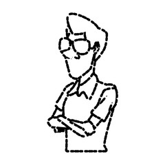 Adult man face cartoon icon vector illustration graphic design