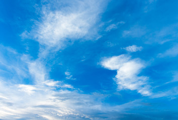 colorful dramatic sky with cloud at sunset.